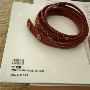 Touchstone crystal Wrap-star bracelet rust